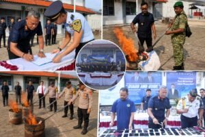 64 Handphone dan Ratusan Barang Terlarang Dimusnahkan, Lapas Kota Agung Pertegas Larangan