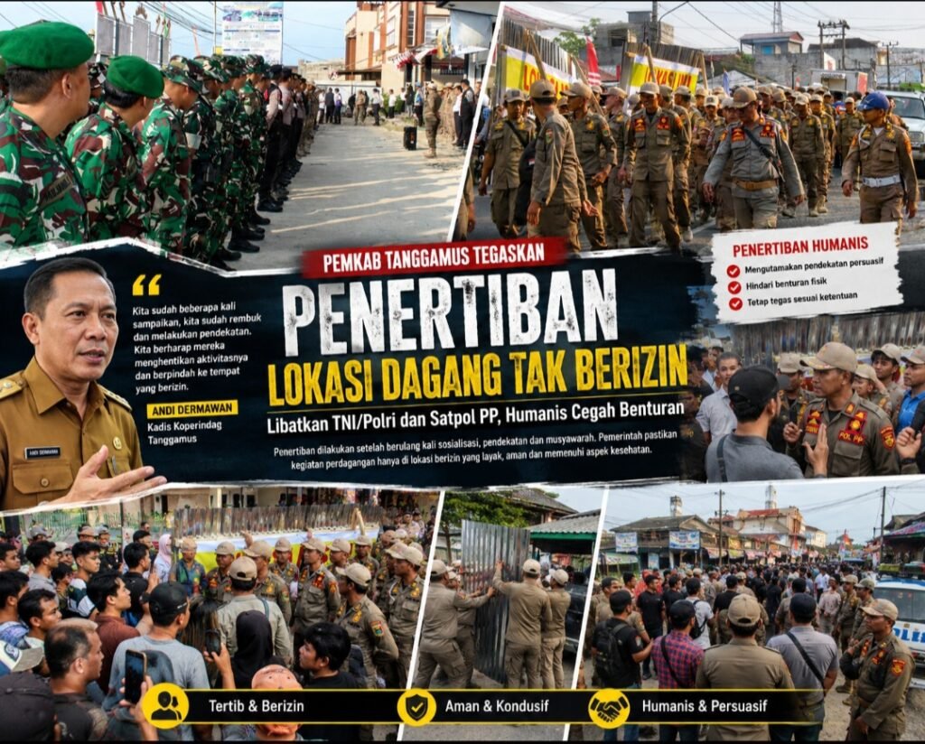 Dagangan Tak Berizin Ditertibkan, Pemkab Tanggamus: Tak Ada Lagi Alasan untuk Bertahan