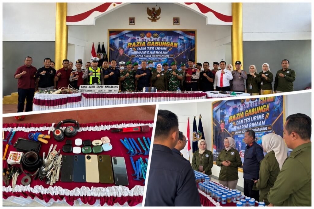 Sinergi TNI, Polri dan BNNK, Lapas Kota Agung Perkuat Pengawasan Warga Binaan