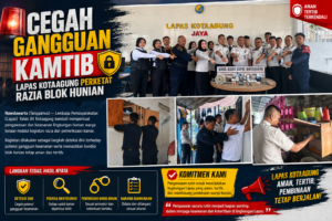 Cegah Gangguan Kamtib, Lapas Kota Agung Perketat Razia Blok Hunian